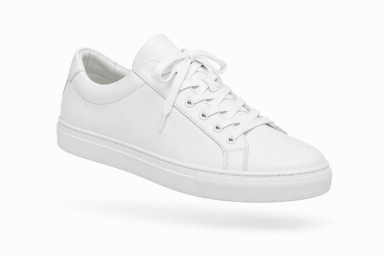 E-commerce hero: sneaker on seamless white