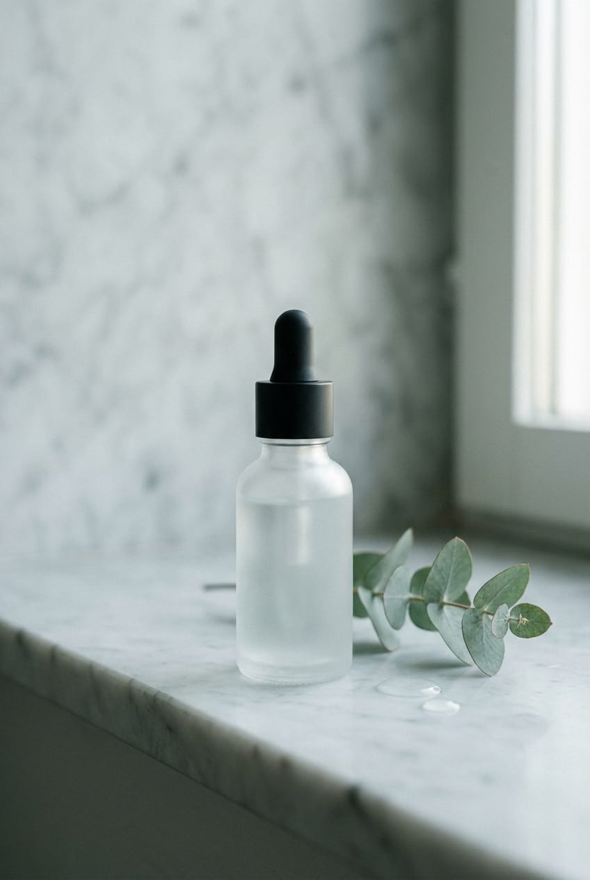 Social ad: skincare on marble