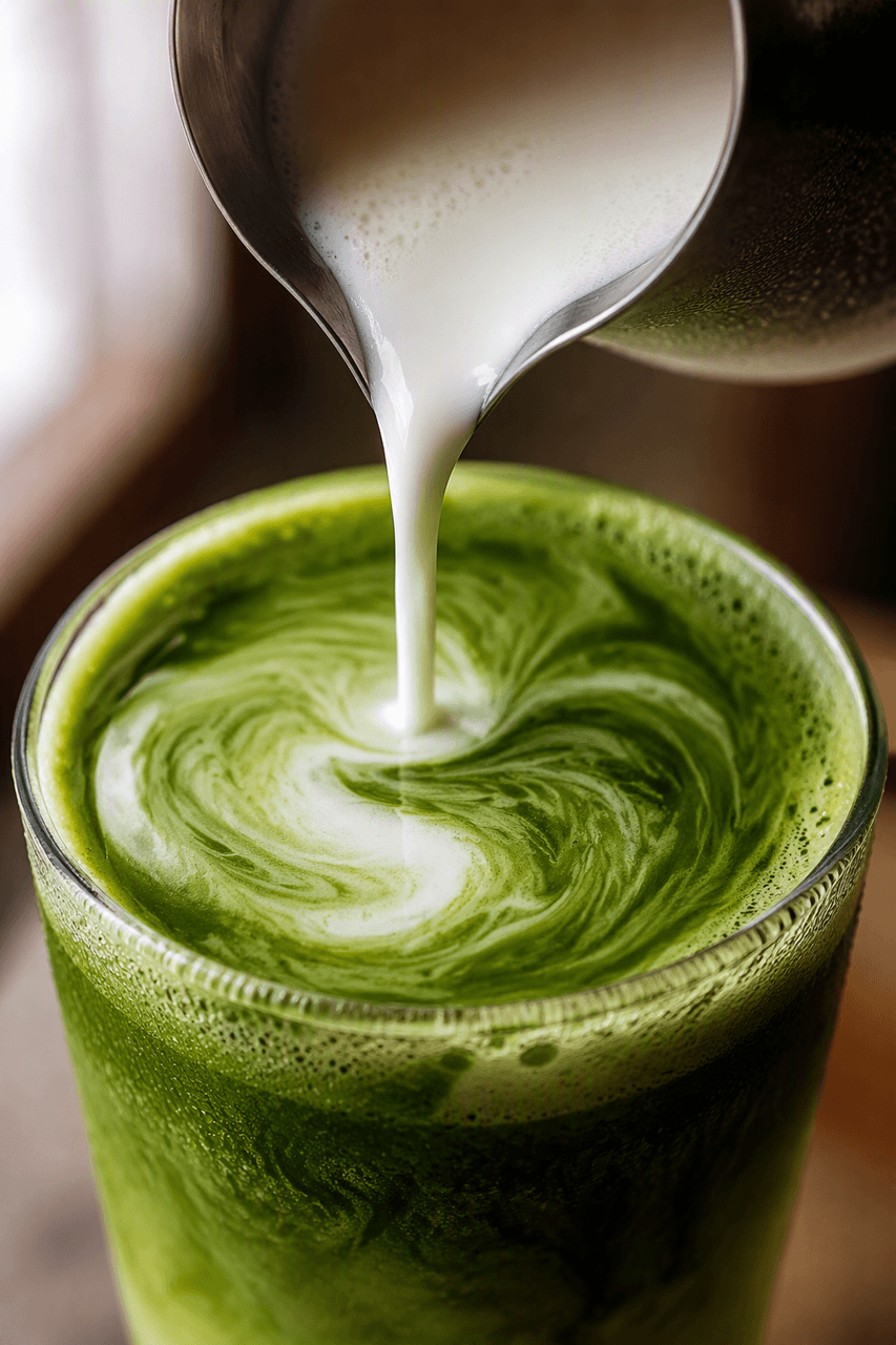 Matcha latte pour